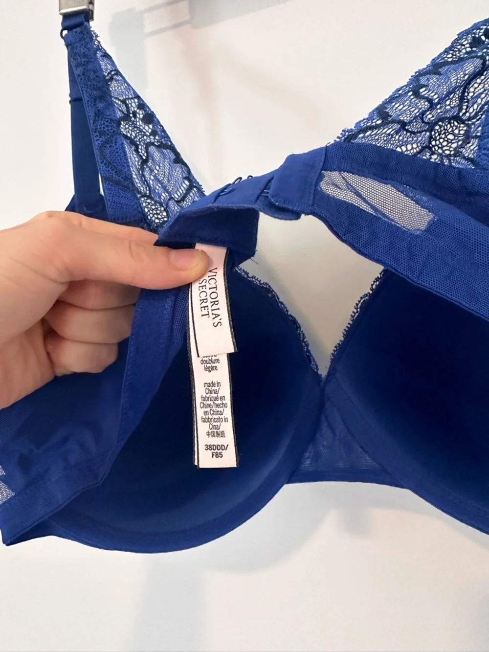 Victoria's Secret Lace- Cobalt Blue Bra Soze 38DDD - Picture 7 of 7